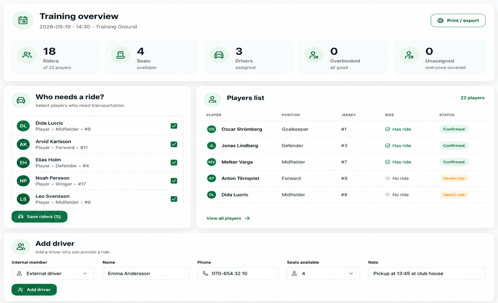 TR Ride Planner preview